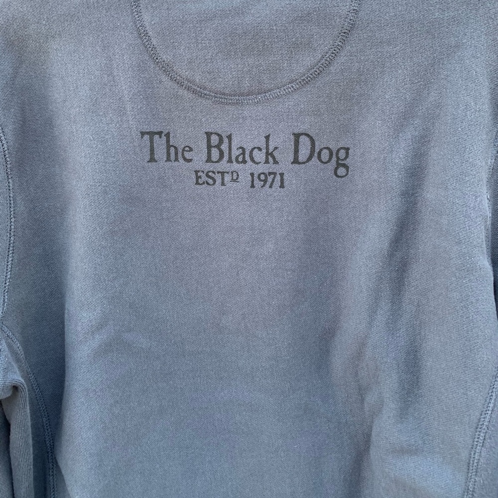 The Black Dog Navy Blue Crewneck Sweatshirt with Black Dog Graphic - Picture 6 of 11
